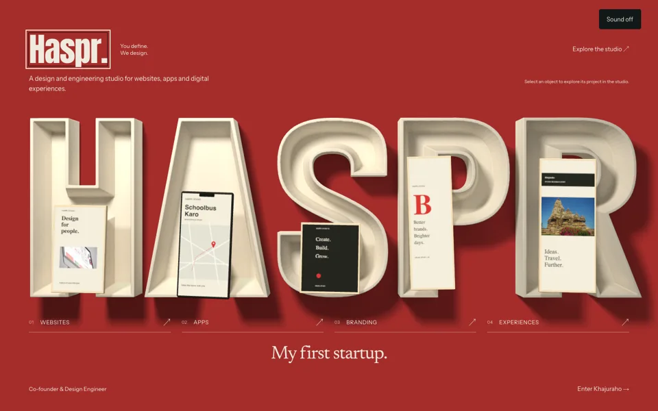 Current portfolio interpretation of the Haspr studio chapter